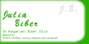 julia biber business card