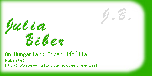 julia biber business card